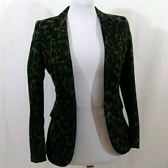H&M Camo Leopard Blazer Jacket - 2 (XS) - Picture 6 of 12